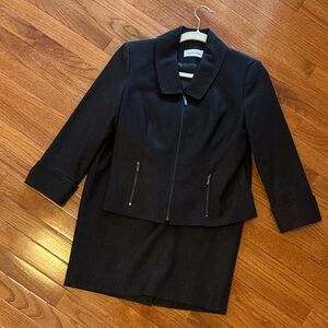 Calvin Klein Dark Jacket and Skirt Set size 4